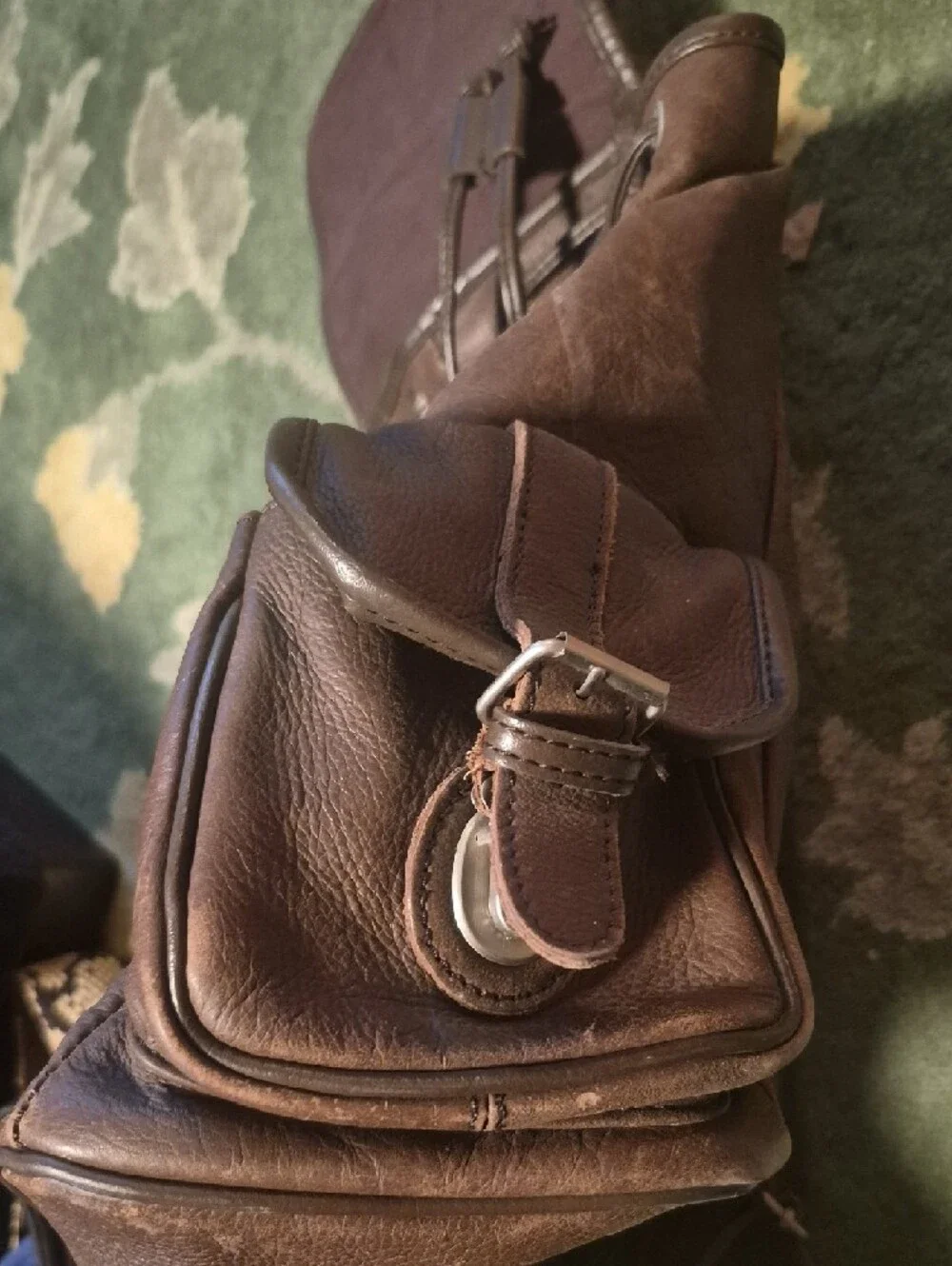 vintage leather backpack classic brown